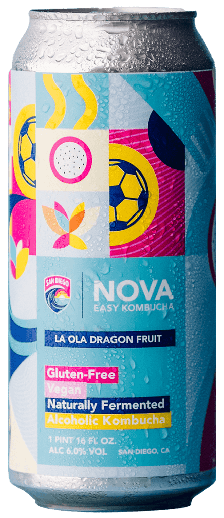 La Ola Dragonfruit Kombucha by Nova for the San Diego Wave